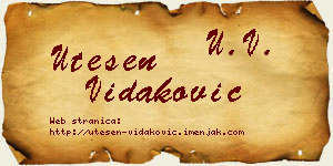 Utešen Vidaković vizit kartica